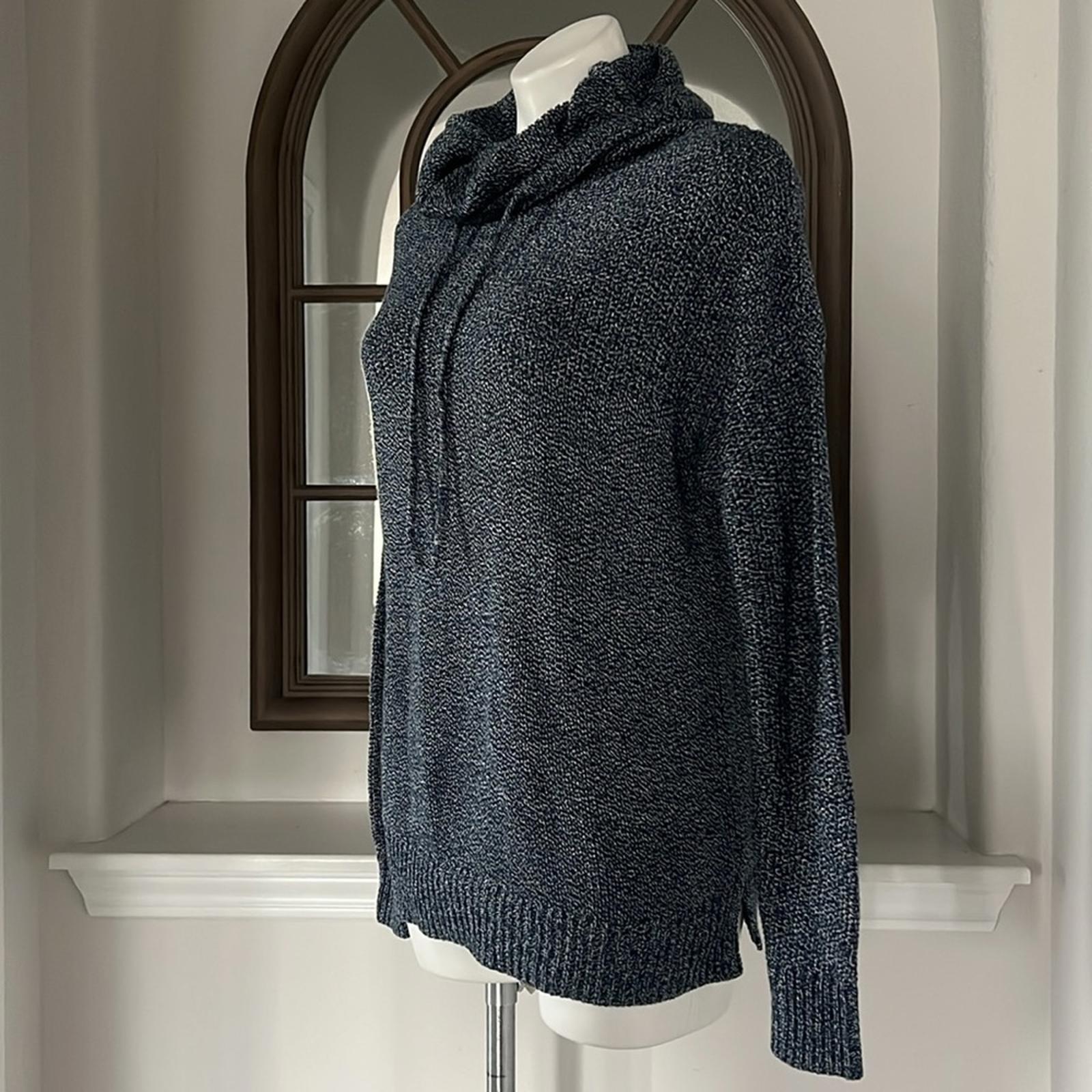 NIC+ZOE Bundle Up Cowlneck Sweater in Indigo Size XS New w/Tag Retail $148