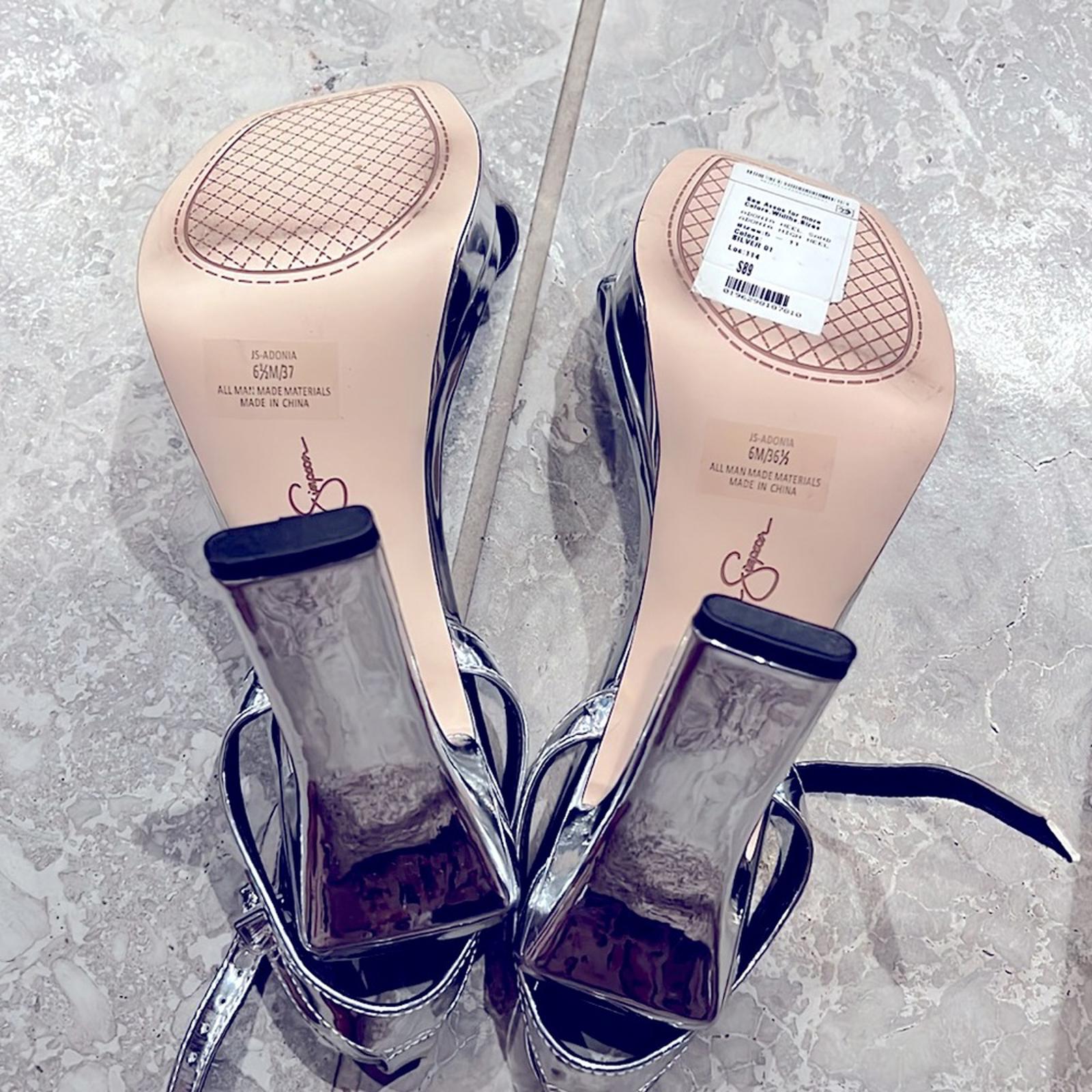 Jessica Simpson Adonia Metallic Platform Ankle Strap Sandals, NWT, Size 6.5