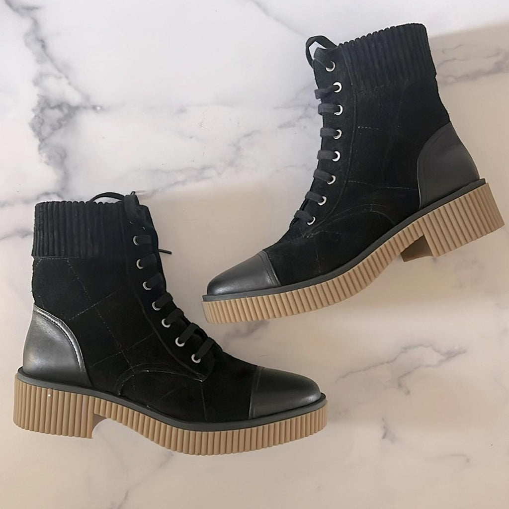 Vaneli Mage Boots in Black Suede/Leather, Size 10 New in Box $250