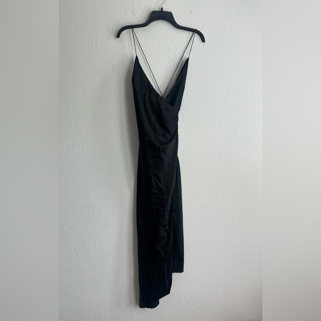 SER.O.YA Emma Sleeveless Silk Stretch Dress in Black, NWT, Size M
