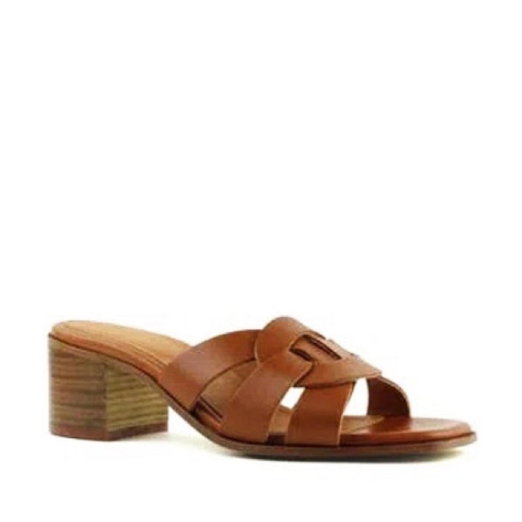 Bruno Magli Aria Block Heel Slide Sandals in Brown, Size 40 NEW w/o Box $325