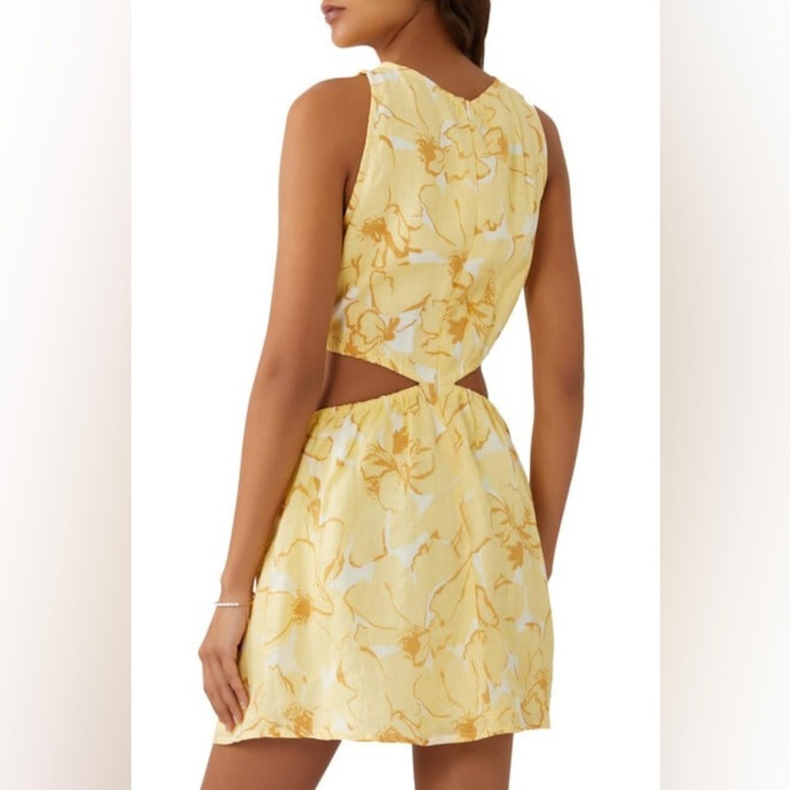 Faithfull the Brand Enditha Cutout Mini Dress, Willa Floral Print, Size 2 NWT