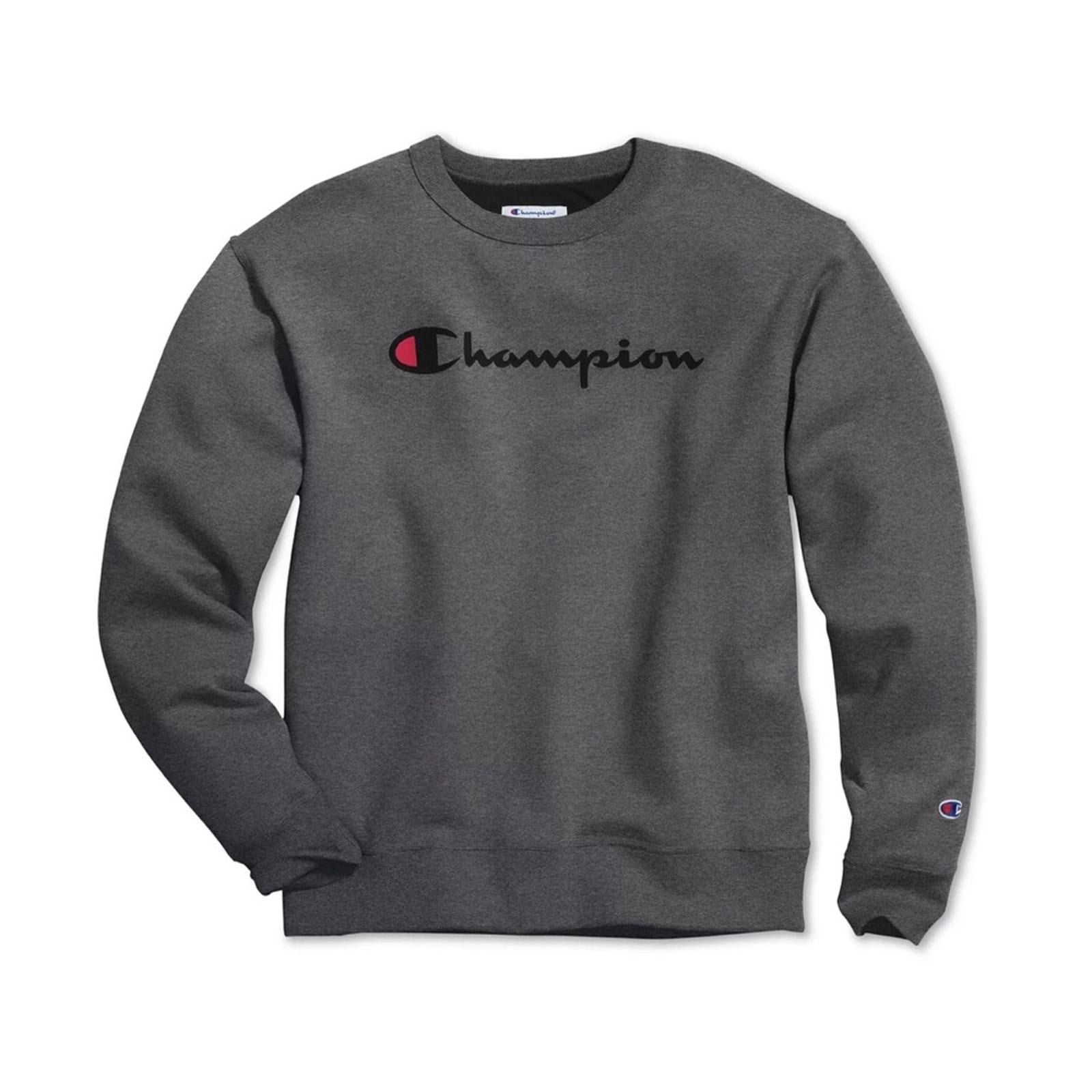 Champion Powerblend Fleece Logo Sweatshirt, Granite Heat Size 2X New w/Tag $50