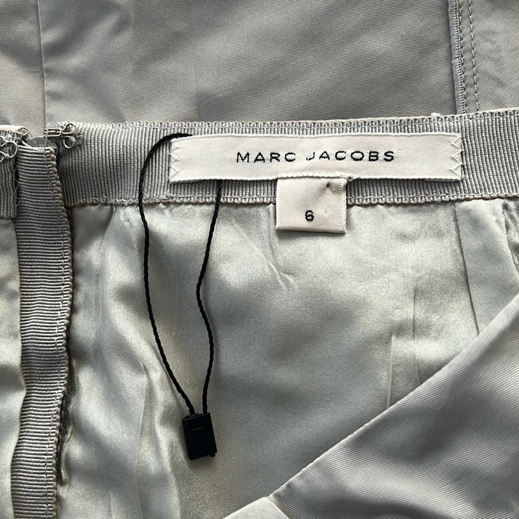 NEW Marc Jacobs Grey Pleated Detail Midi Skirt, Size 6 EXCELLENT!