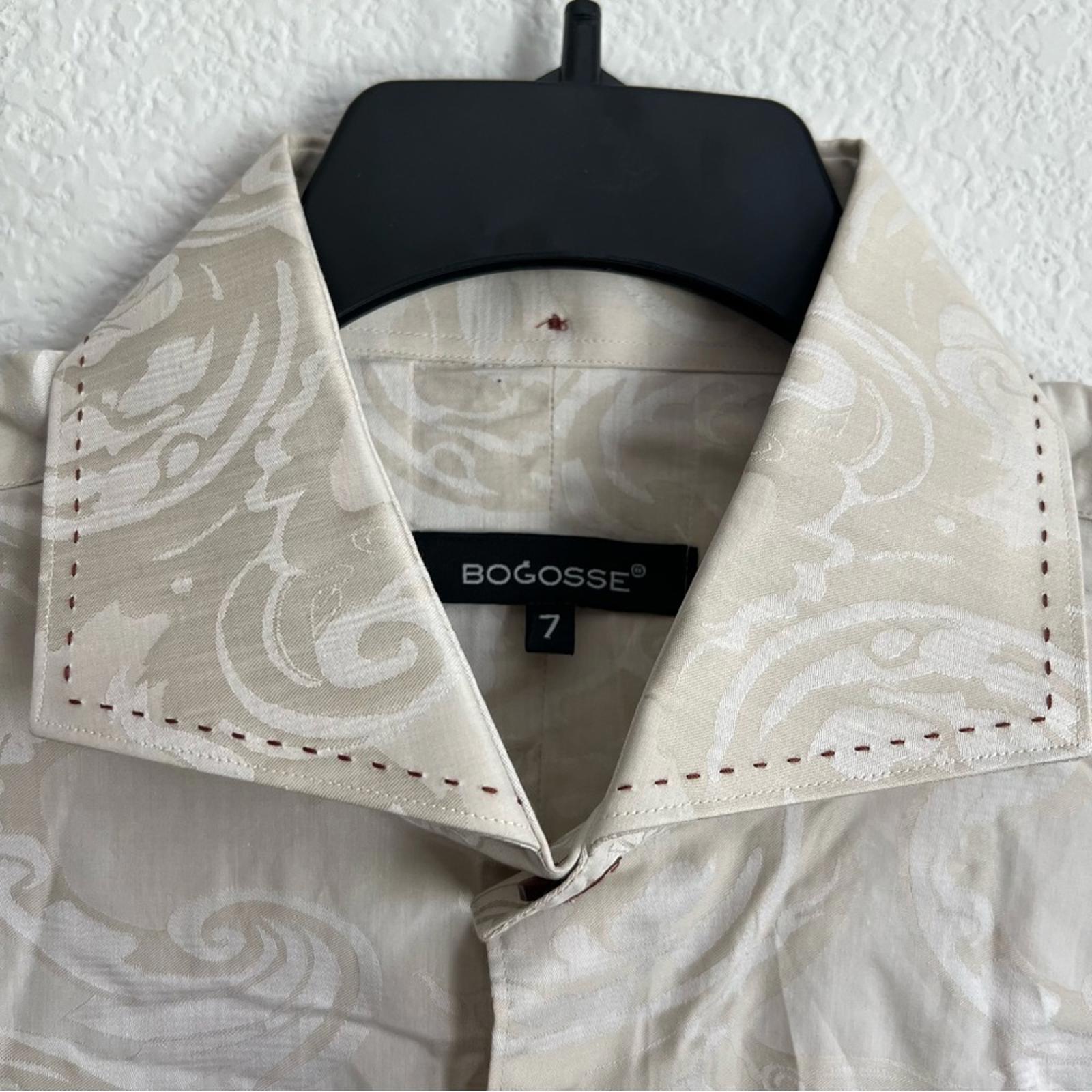 Bogosse Rey 85 BEIGE Button-Up Dress Shirt, NWT, Size 7(3X)