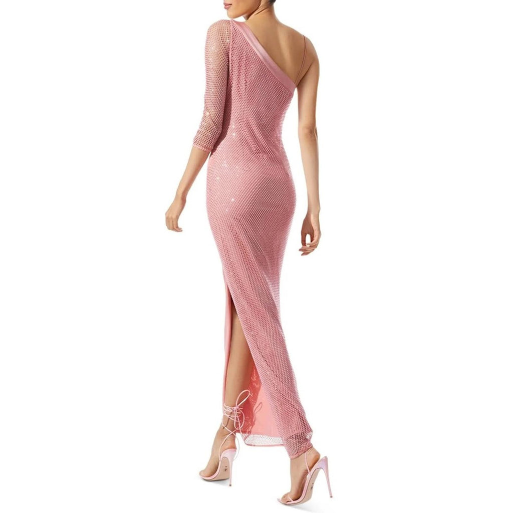 Alice + Olivia Michele Mesh Cutout Gown in Rose, Size 0 New w/Tag Retail $995