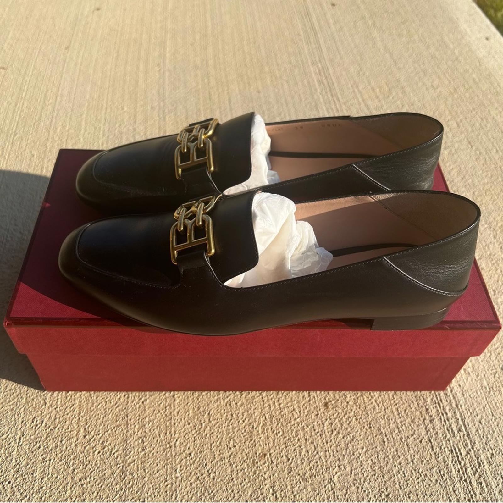 Bally BB logo loafers in Black, [Made in Italy] Size EU 38 in Box Retail $795