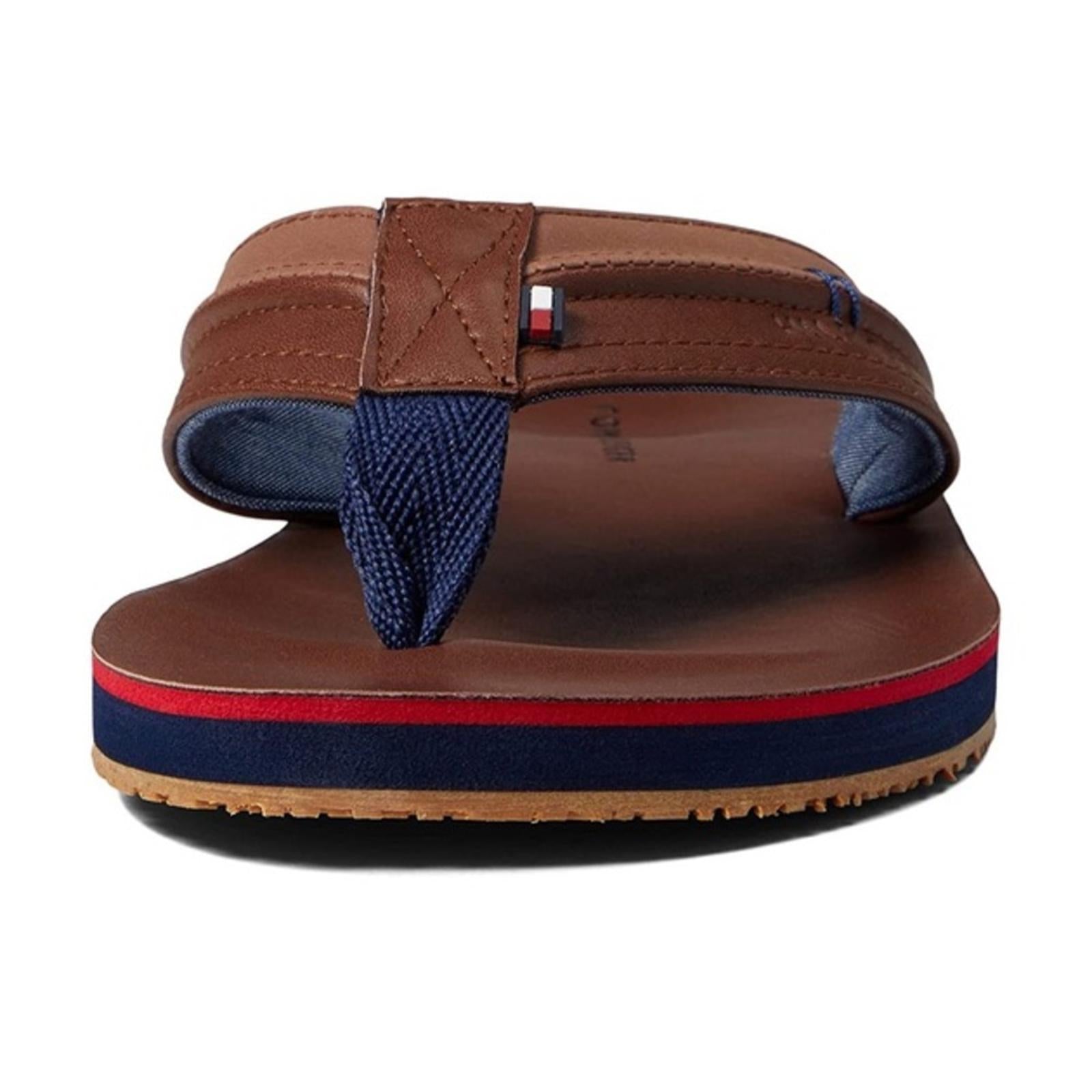 Tommy Hilfiger Drolo Medium Brown Flip Flop Sandals, Size 10 New in Box