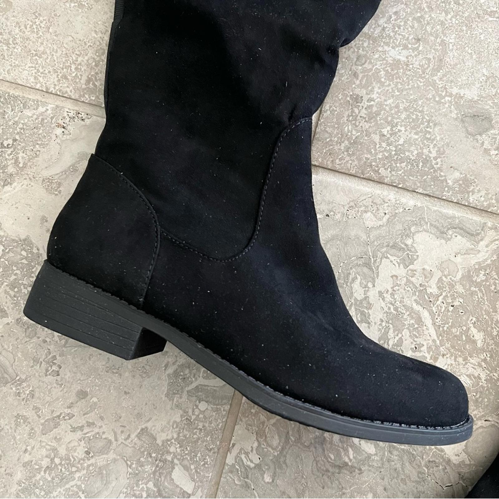 Sun+Stone Allicce Round-Toe Zip Up Dress Boots, Wide Calf, Black Size 8 NEW