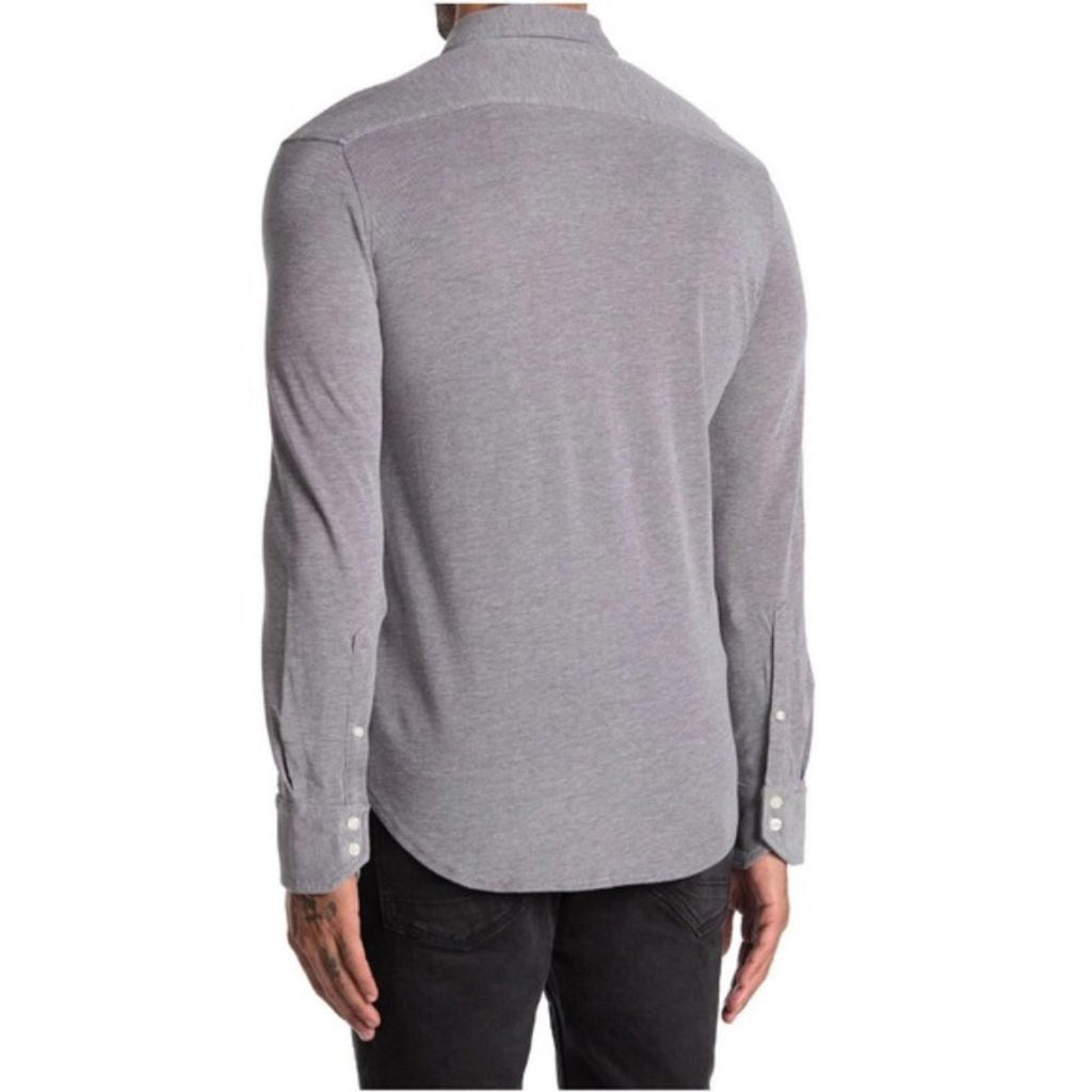 Thomas Dean Textured Button Down Shirt in Grey, Size XXL New w/Tag $125