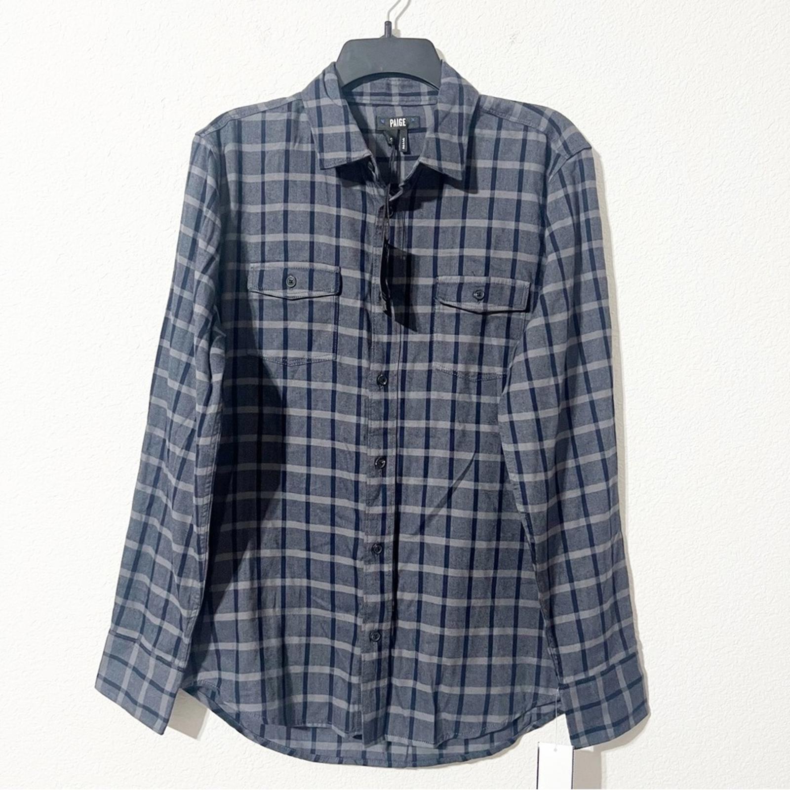 Paige Everett Plaid Flannel Button-Up Shirt, Size S, NEW