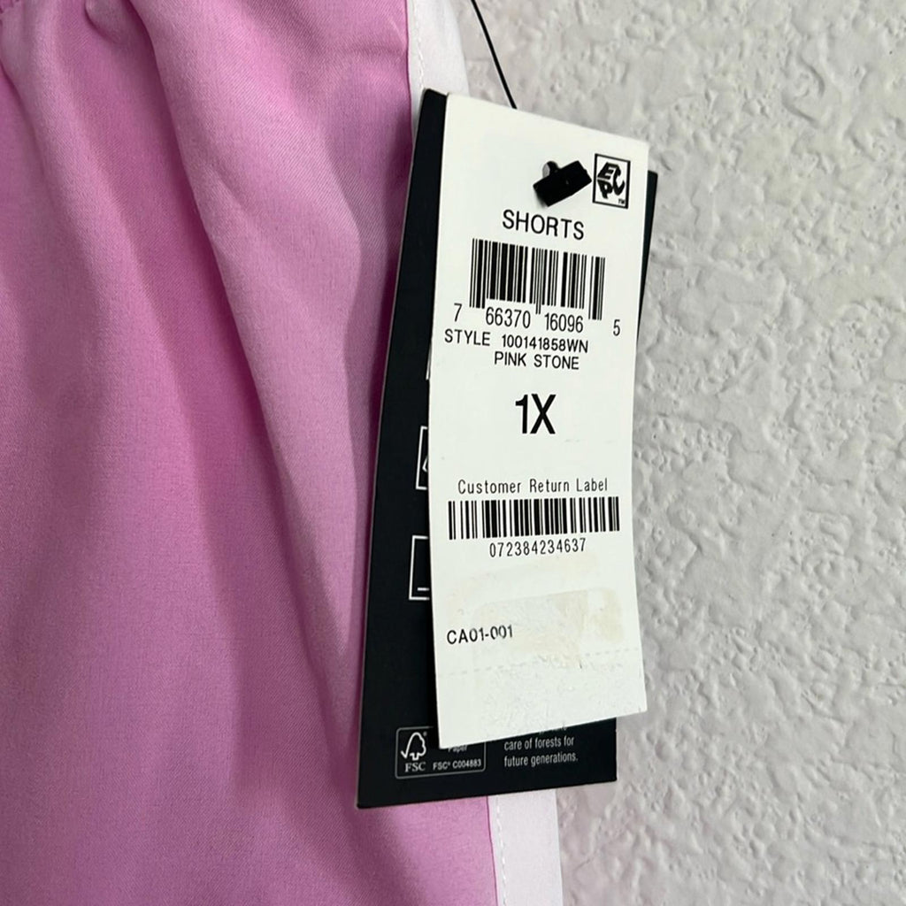 ID Ideology Drawstring Running Shorts in Pink Stone, NWT, Size 1X