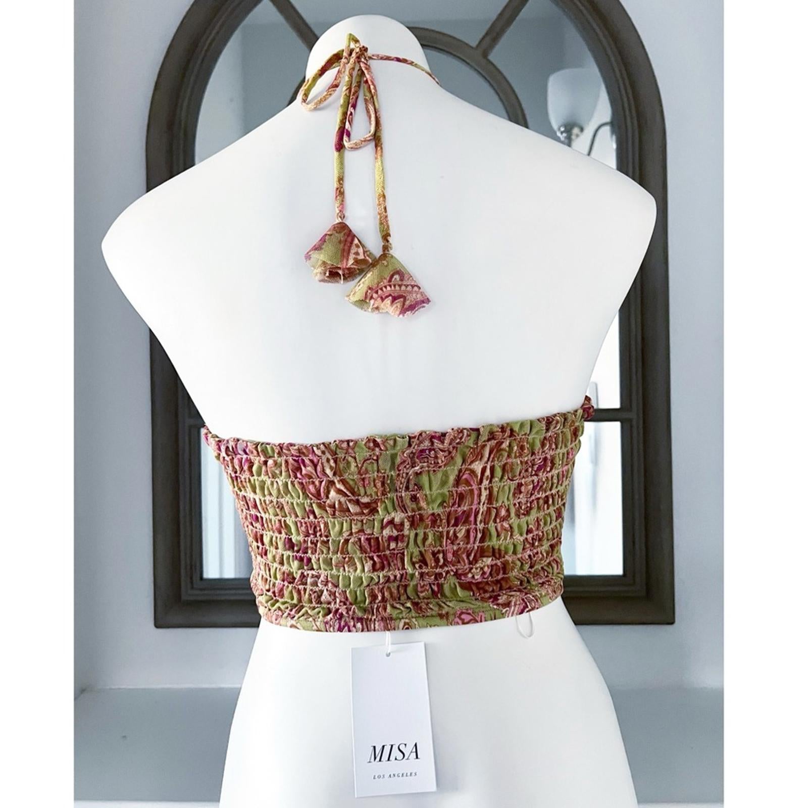 New MISA Selmin Cropped Blouse, Size XS New w/Tag, Retail $440
