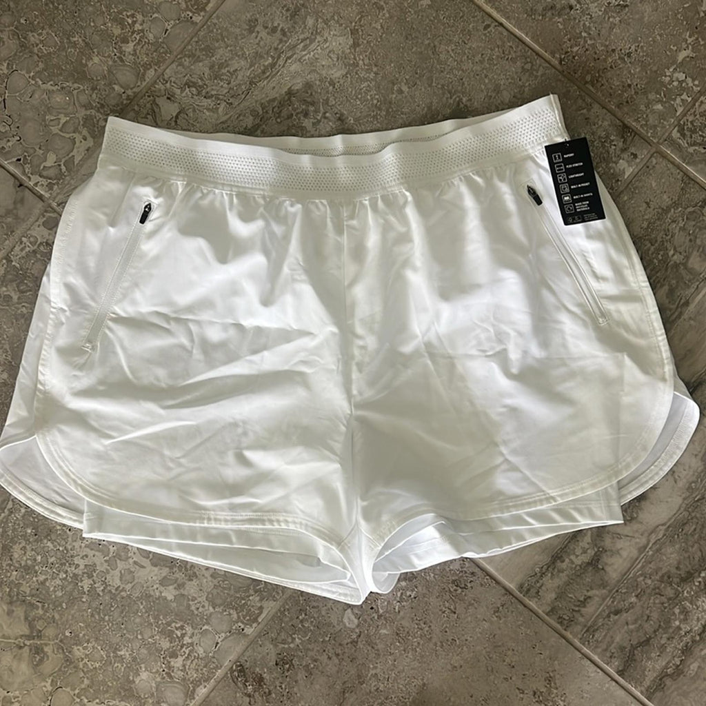 ID Ideology 3-In-1 Running Shorts in White, NWT, Plus Size 2X