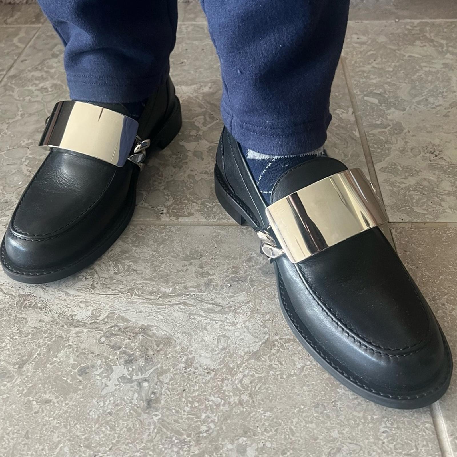 JW Anderson Logo-Engraved Leather Loafers in Black, Size 41 NEW in Box + DustBag