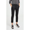 NWT Vince Coin-Pocket Straight-Leg Cropped Chino Pants Black Size 14 Retail $225
