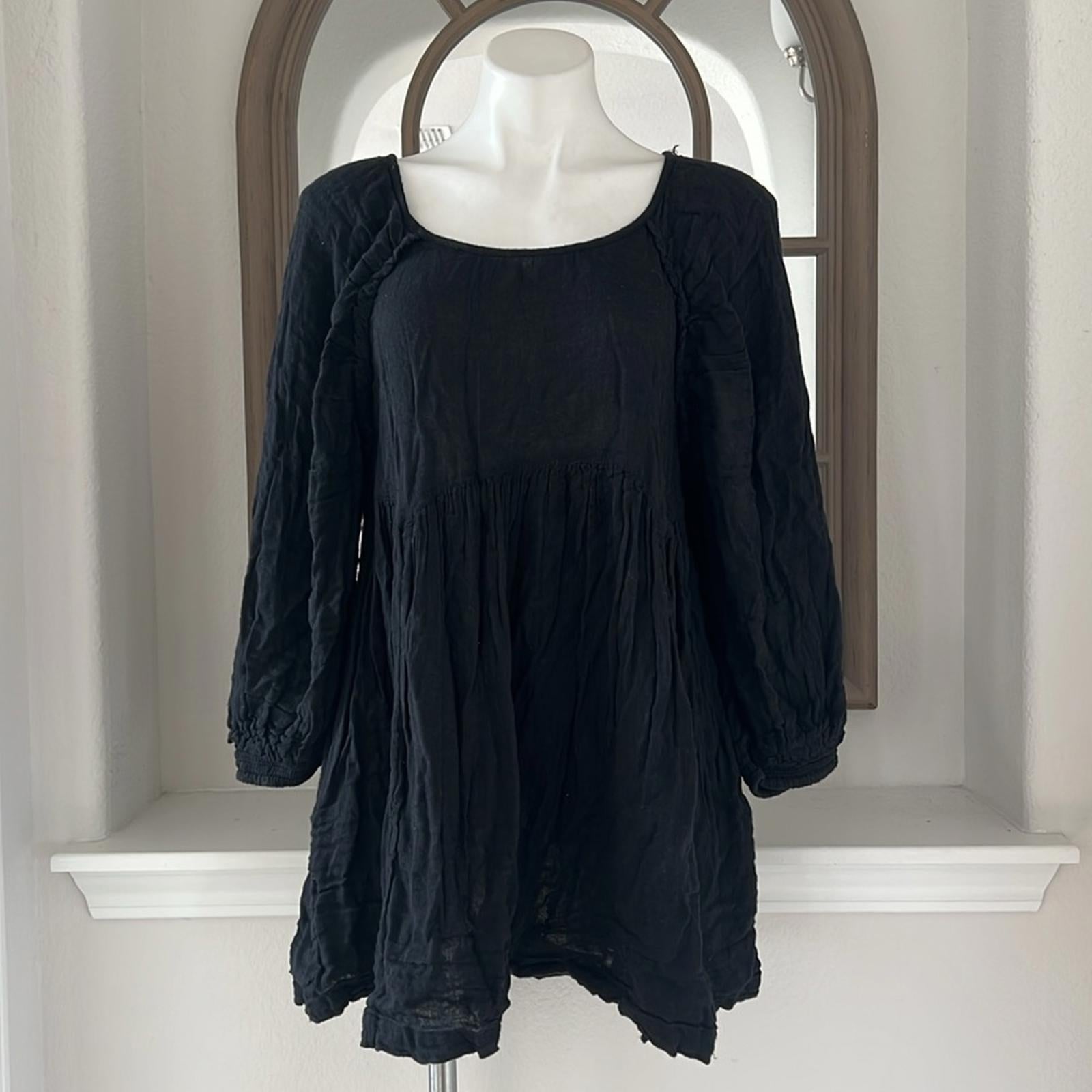 Free People Adler Tunic in Black, Size Small with Tag