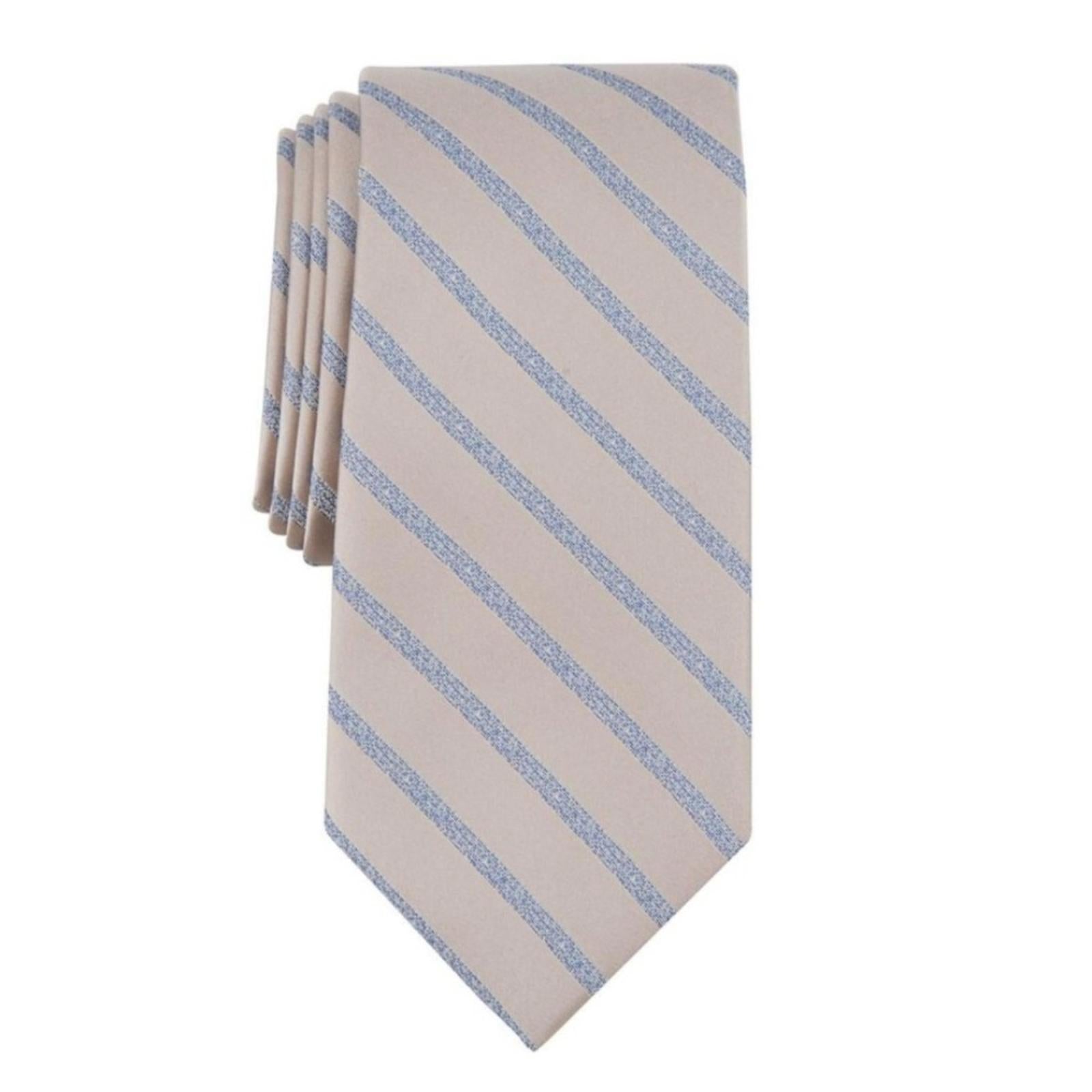 Michael Kors Men's Bahr Stripe Tie in Champagne, One Size, NWT