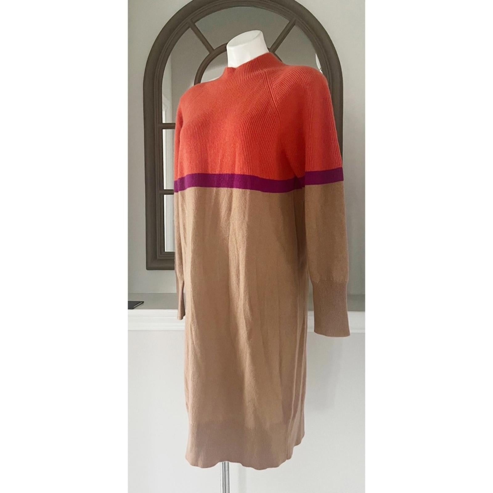 LUSSO 100% Cashmere Mock Neck Sweater Dress Size XL New w/Tag