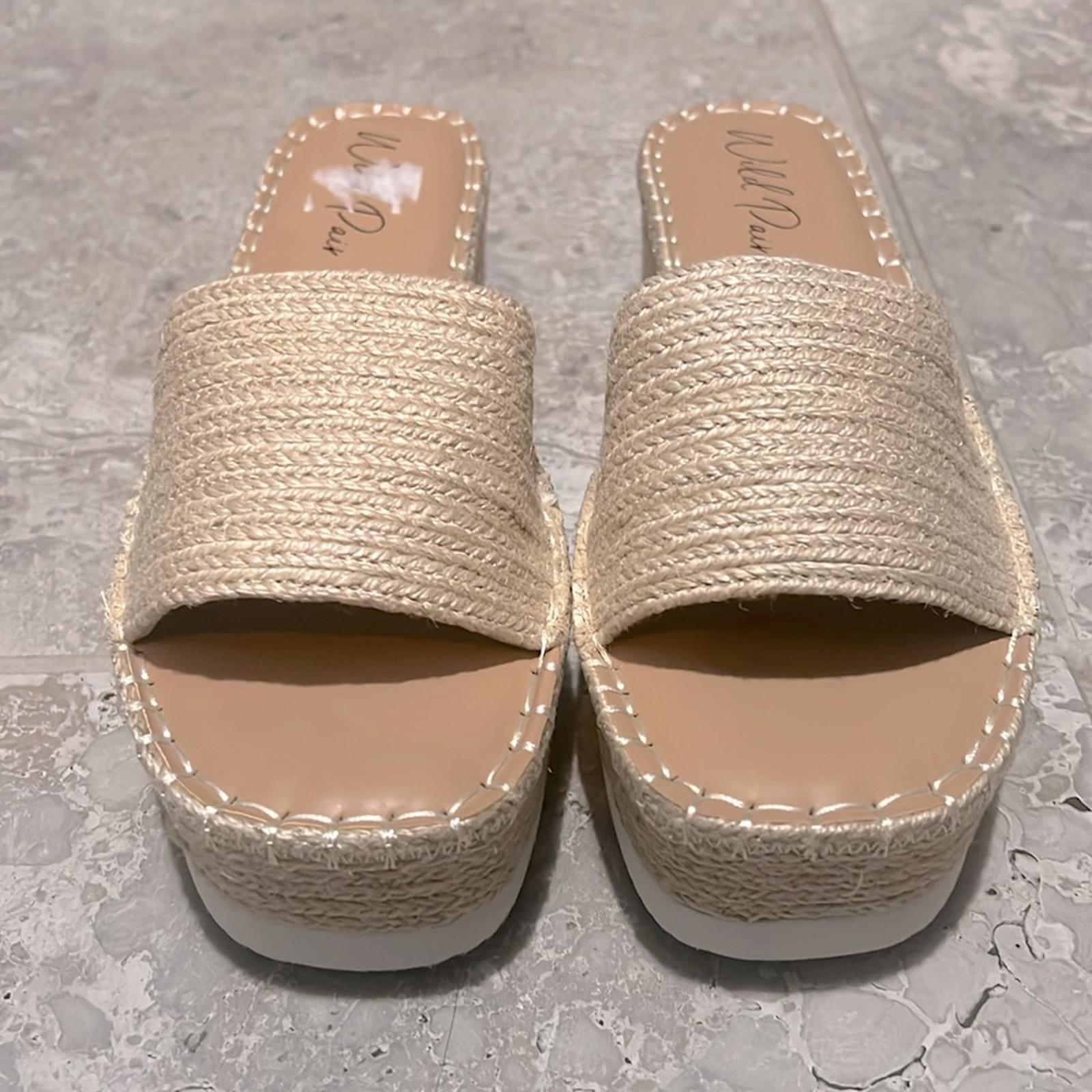 Wild Pair Shermer Slide Espadrille Platform Wedge Sandals, Size 11 NEW in Box