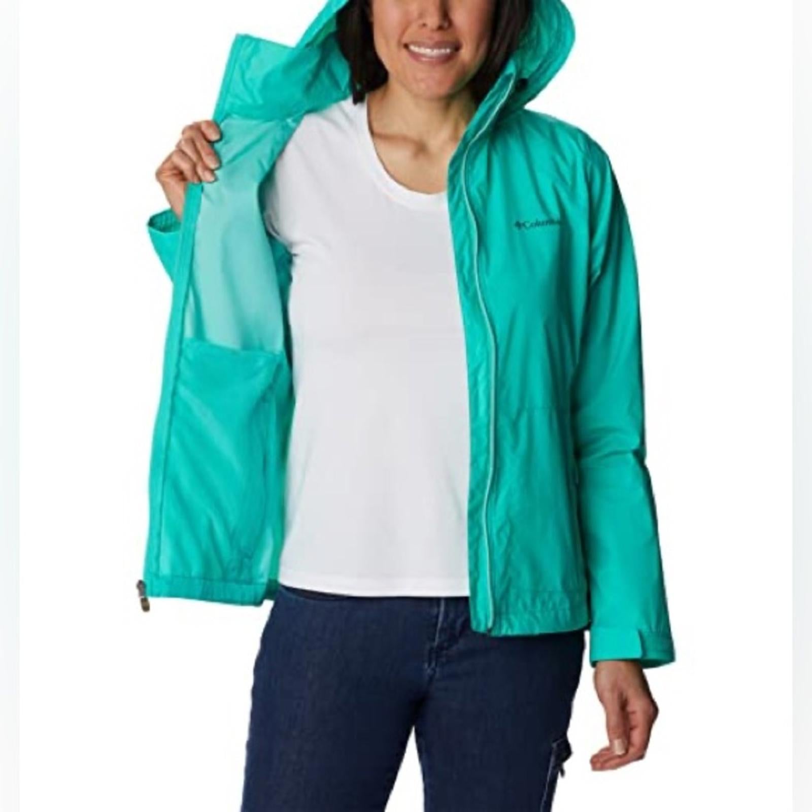 Columbia Switchback III Jacket in Electric Turquoise, NWT, Size S