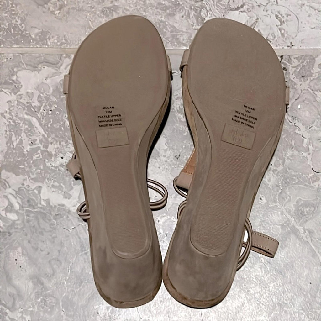 Style & Co Mulan Wedge Sandals in Taupe, Size 12 NEW in Box