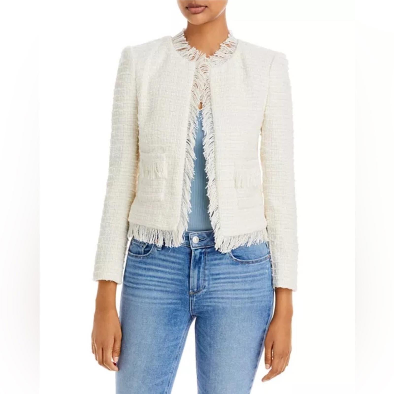 L'Agence Angelina Fringe Trim Blazer, NWT, Size 4