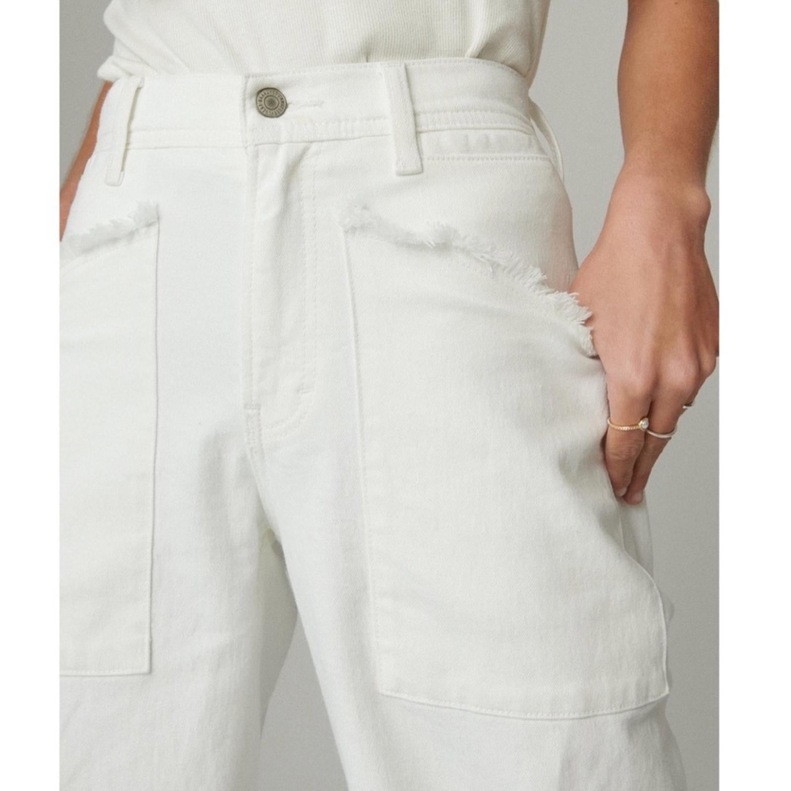 Lucky Brand Lucky Legend HighRise Wide Leg Pants Jeans, White Size 2/26 NWT $149