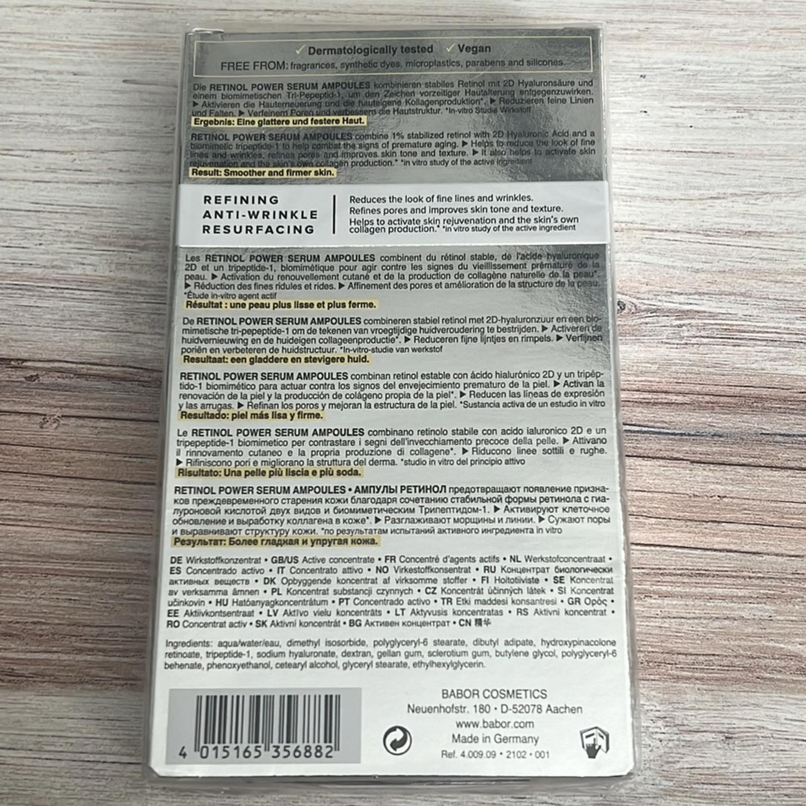 BABOR 7 Retinol A Power Serum Ampoules NEW in BOX & Sealed