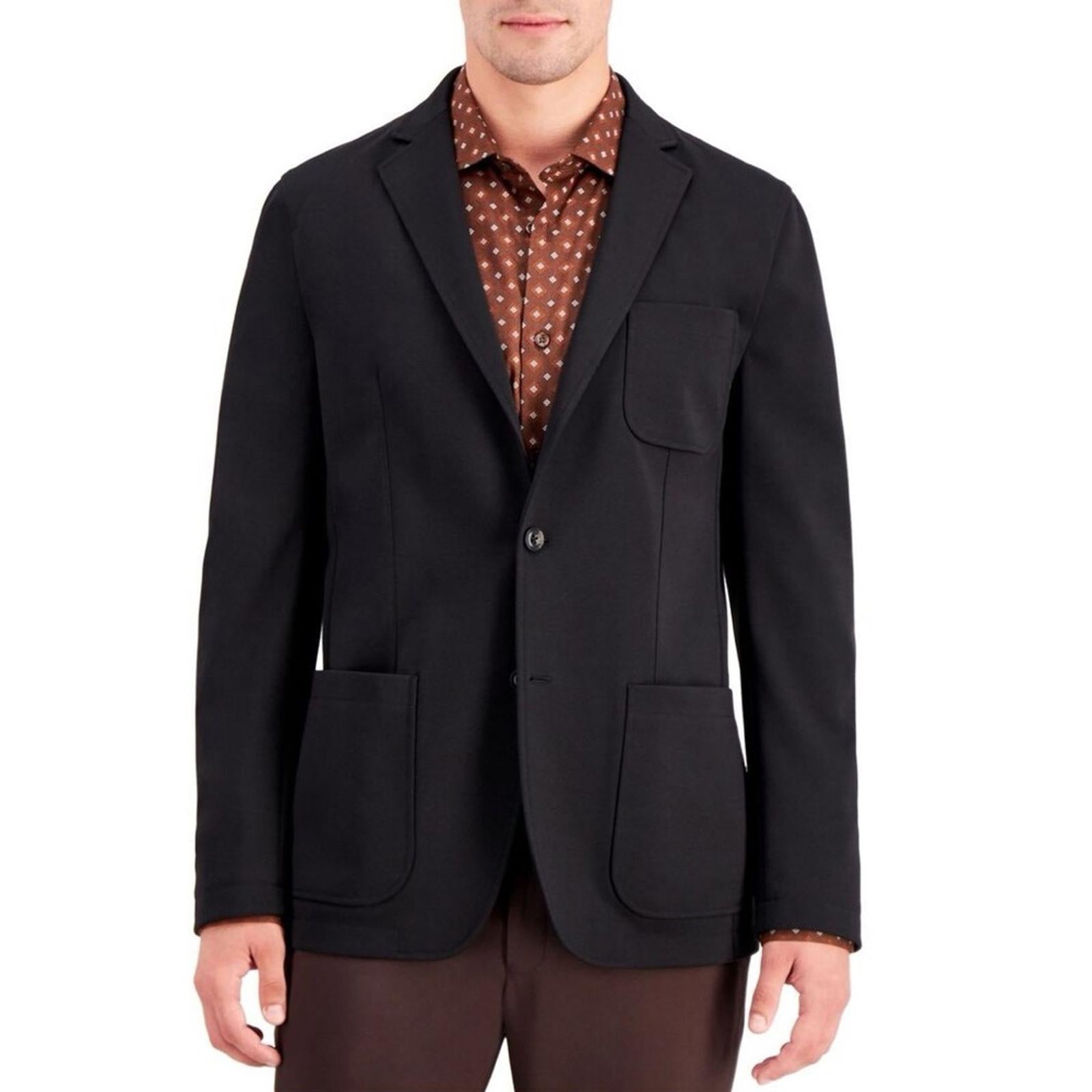 Alfani Single Breasted Classic Fit Stretch Sport Coat in Black, Size S NWT $170