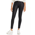 FRAME Le Skinny De Jeanne Jeans in Noir, Coated Denim Size 25 New w/Tag $238