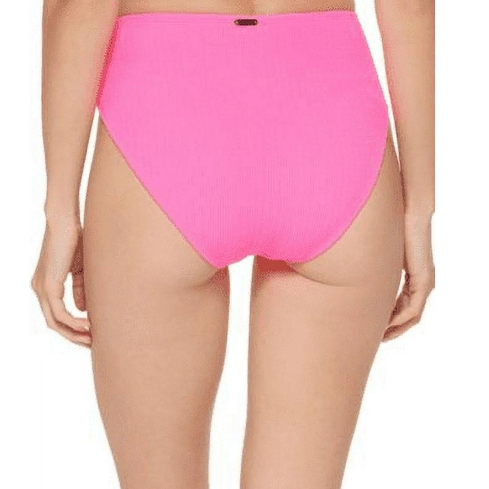 DKNY Ribbed High-Waist Swim Bottom Separates, Size M NEW w/Tag