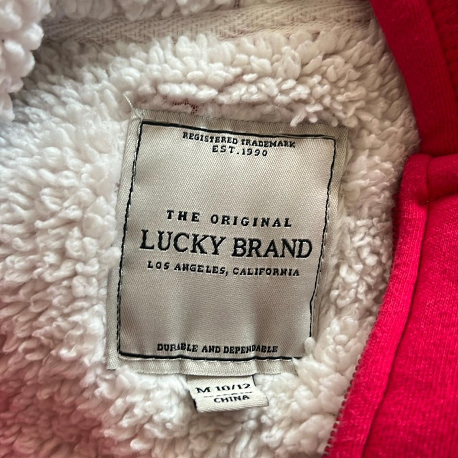 Lucky Brand Zip-Front Sweatshirt in Pink Size M (10/12) EXCELLENT!