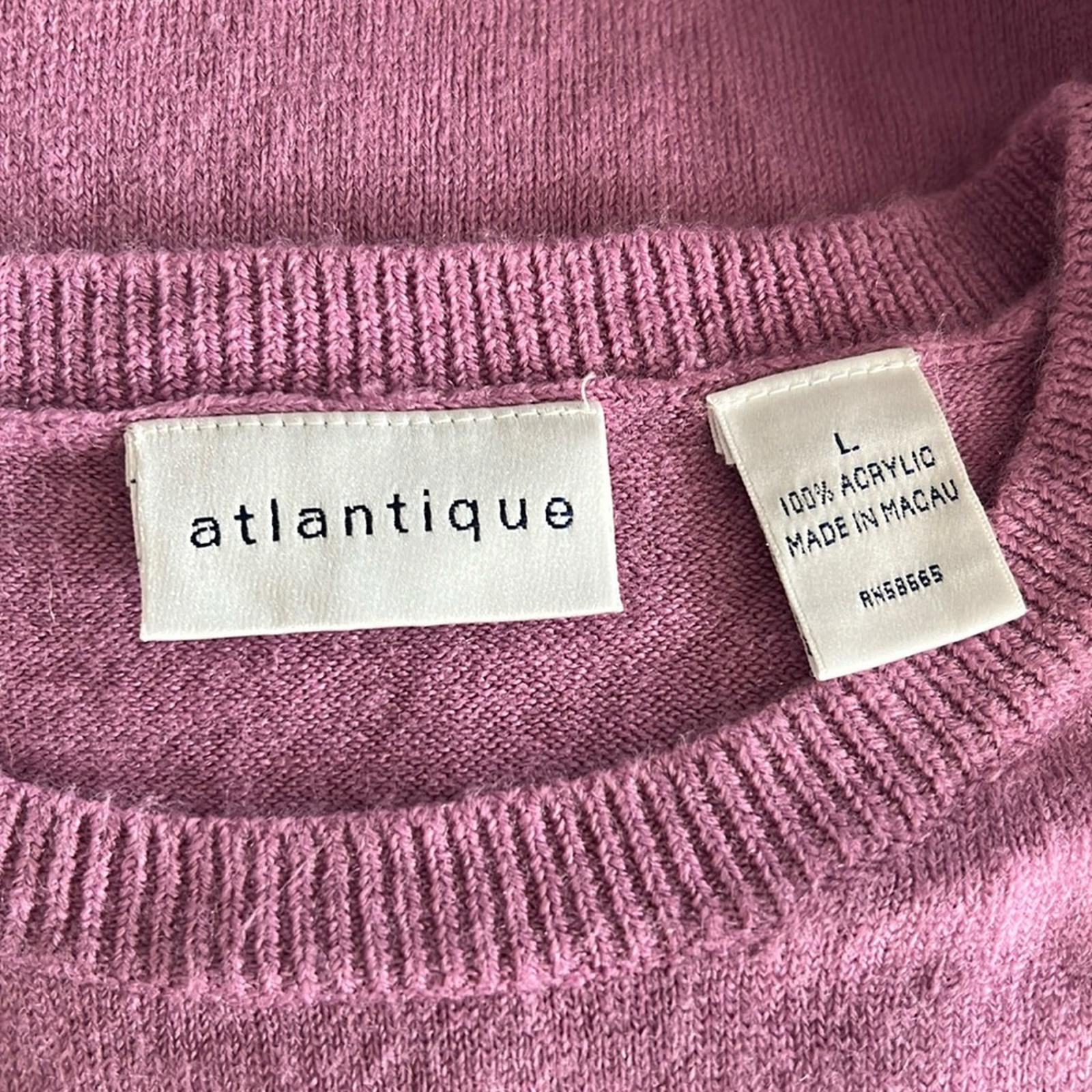 Atlantique Pink Crewneck Sweater, Size L New w/Tag