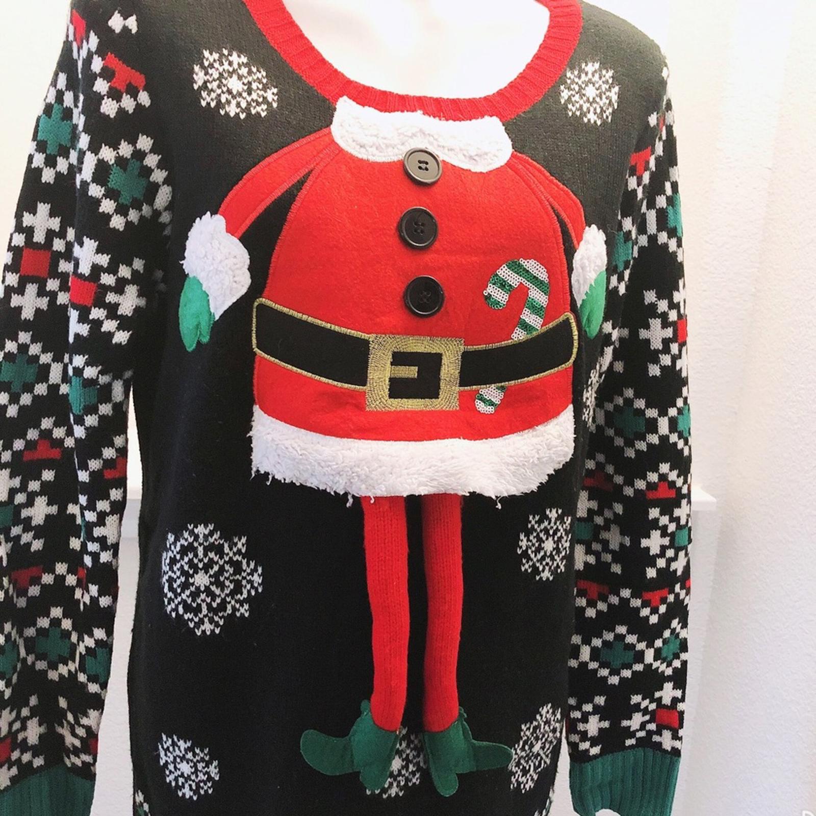 United States Sweaters Crewneck Holiday Sweater in Black/Red, Size L EXCELLENT
