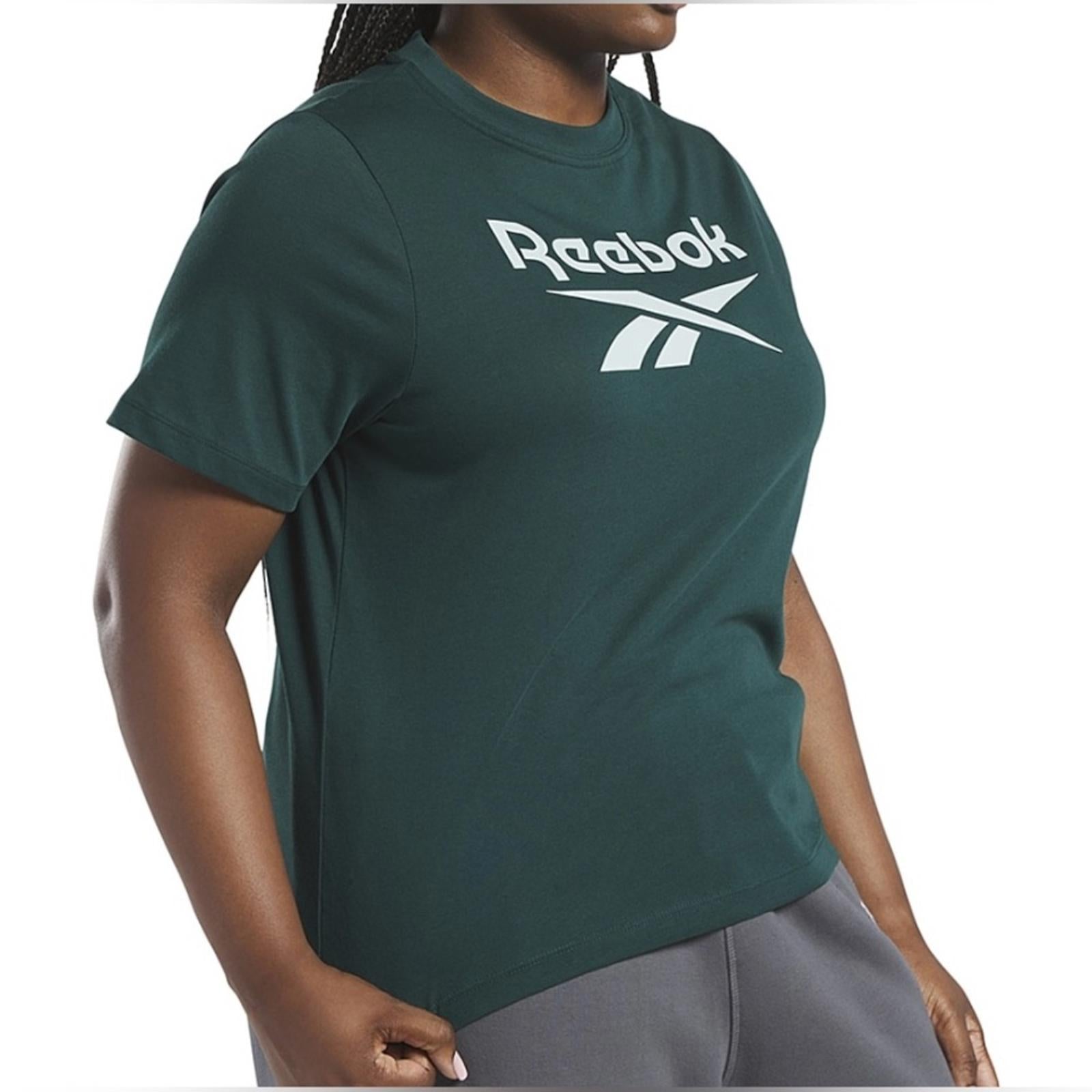 NWT Reebok Plus Size Crewneck T-Shirt Unisex, Green Size 2X New w/Tag