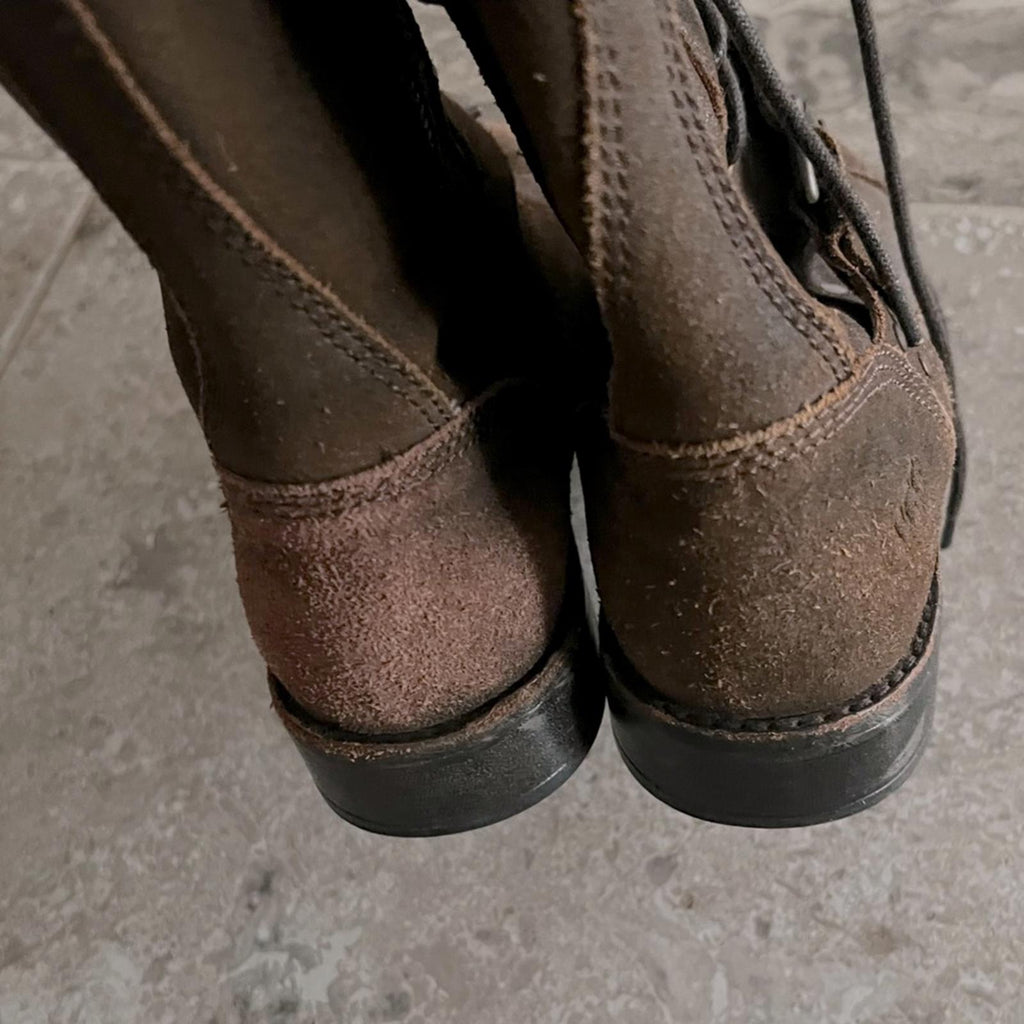 UGG Australia Marela Dark Lace-Up Leather Booties in Chestnut Brown, Size 7