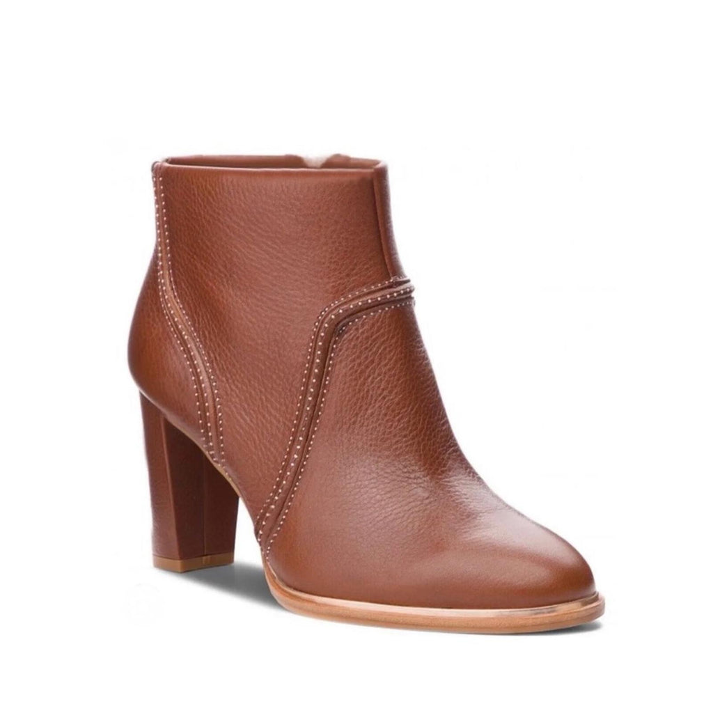 NEW Clarks Ellis Betty Tan Leather Heel Boots, Women’s Size UK 8D US 10.5M