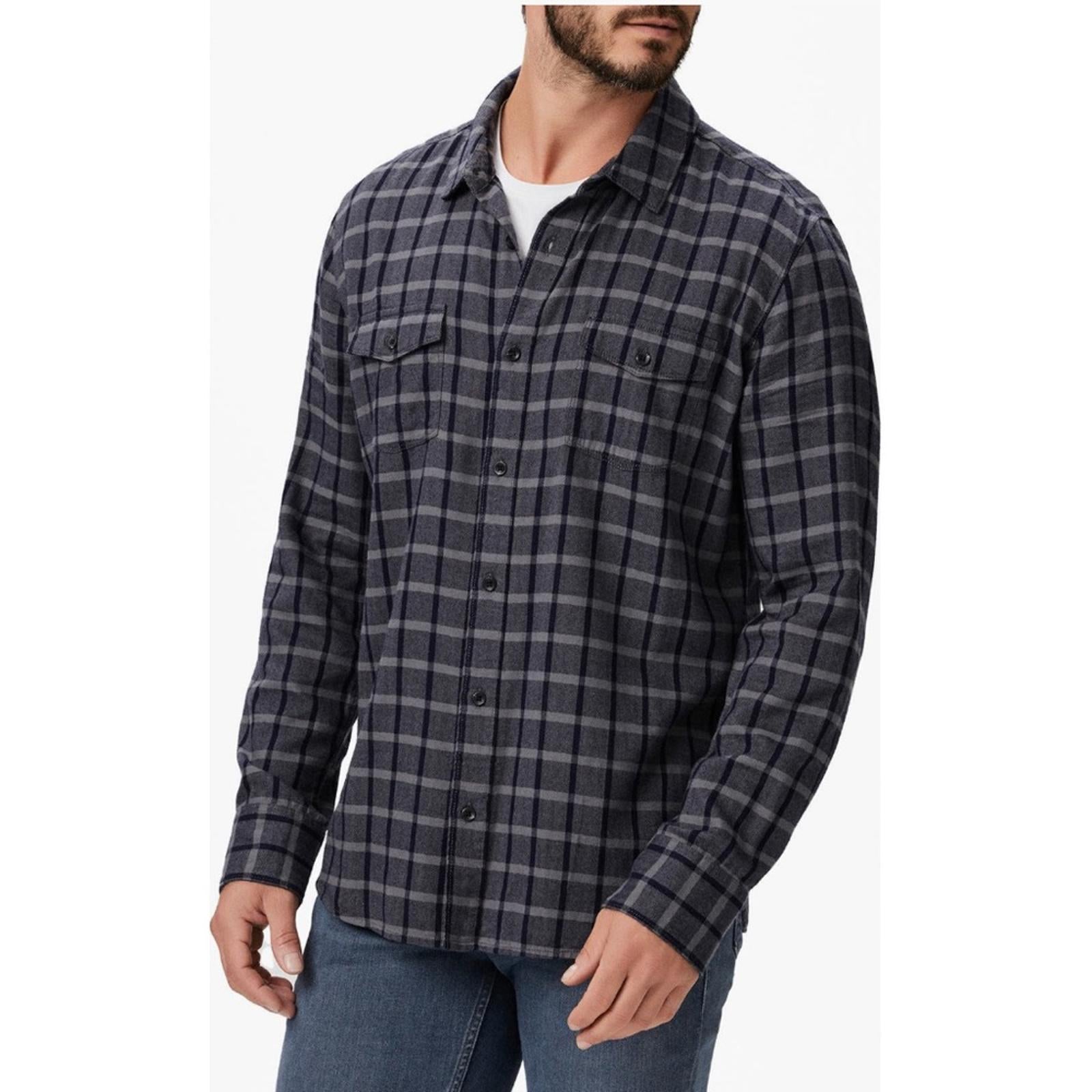 Paige Everett Plaid Flannel Button-Up Shirt, Size S, NEW