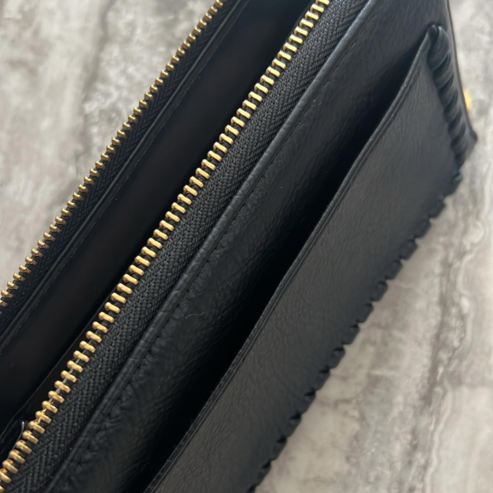 Style & Co BLACK Whip-Stitch Zip Wallet, New w/Tag