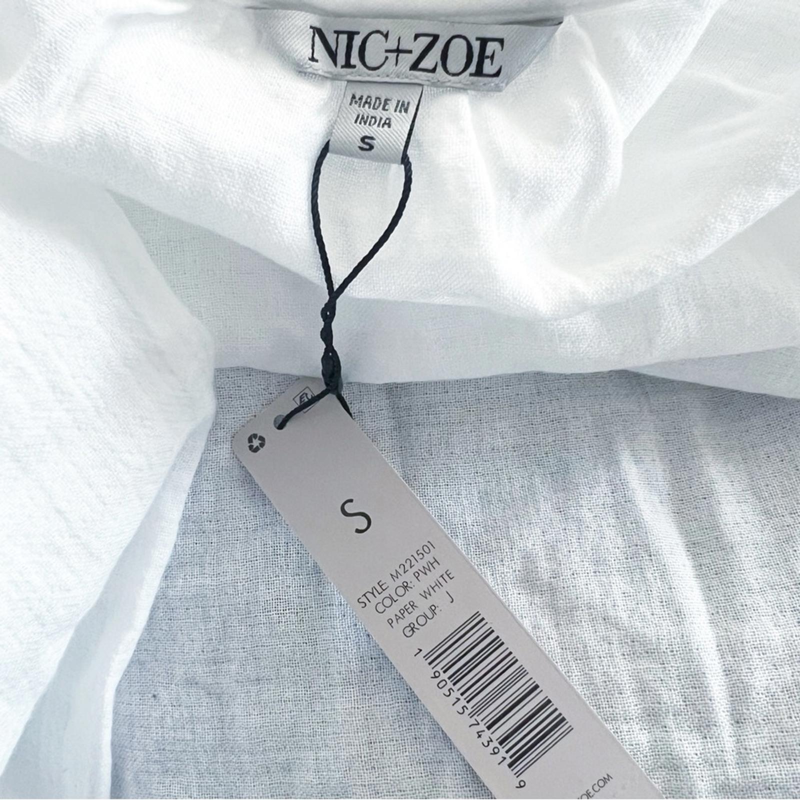 Nic+Zoe Double Gauze Open Front Sweater in White, Size S New w/Tag Retail $158