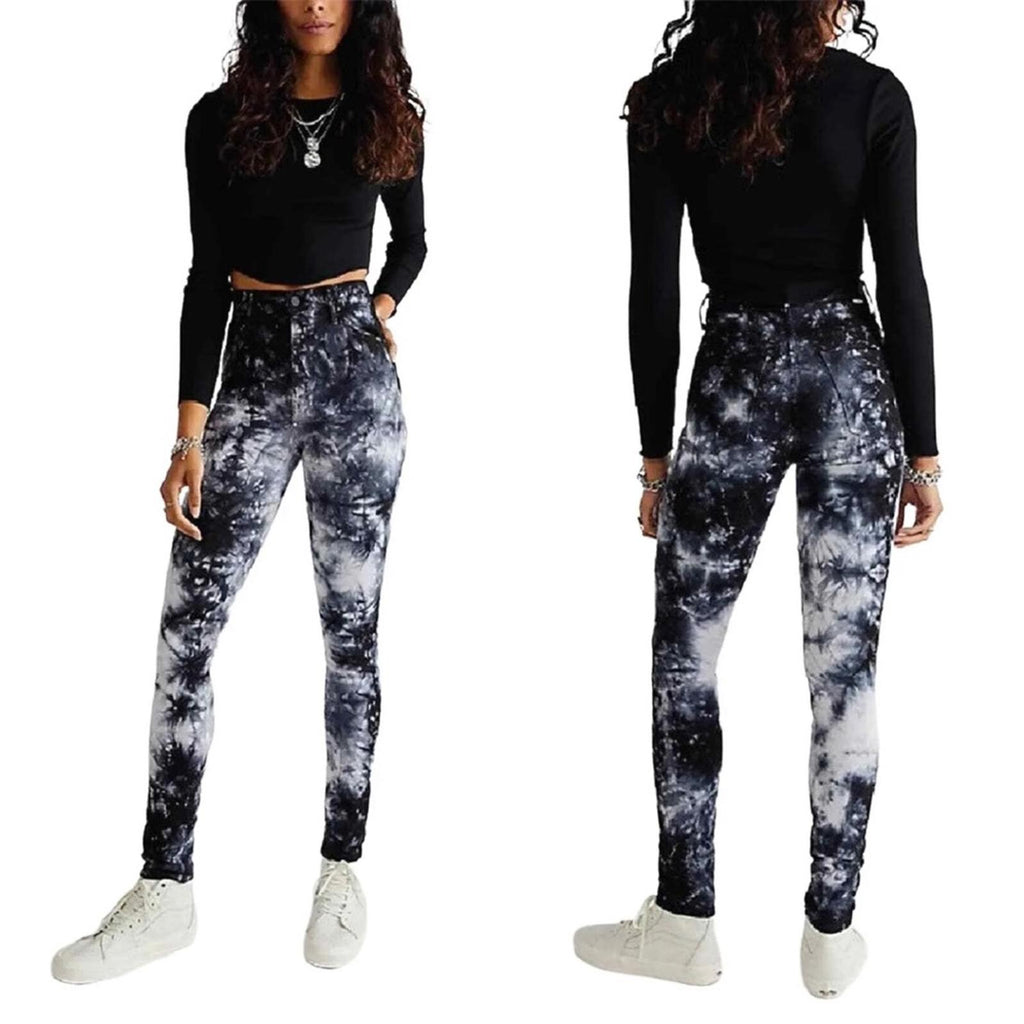 MOTHER The Super Swooner Tie Dye Ankle Skinny Jeans, NEW, Size 32