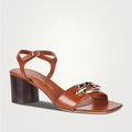 Ferragamo Priscilla Gancini Leather Ankle Strap Sandals, NEW, Size 7.5