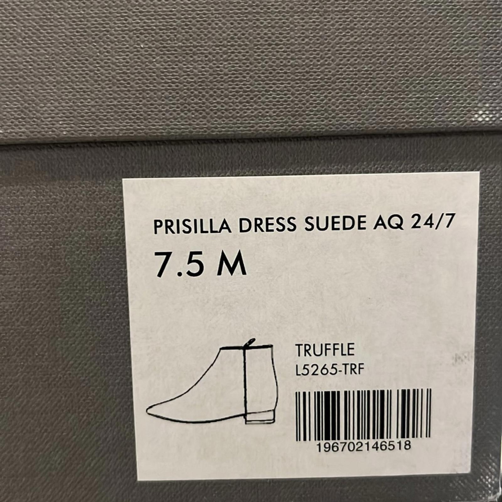 Aquatalia Prisilla Brown Dress Suede Booties, Size 7.5 New in Box +DustBag