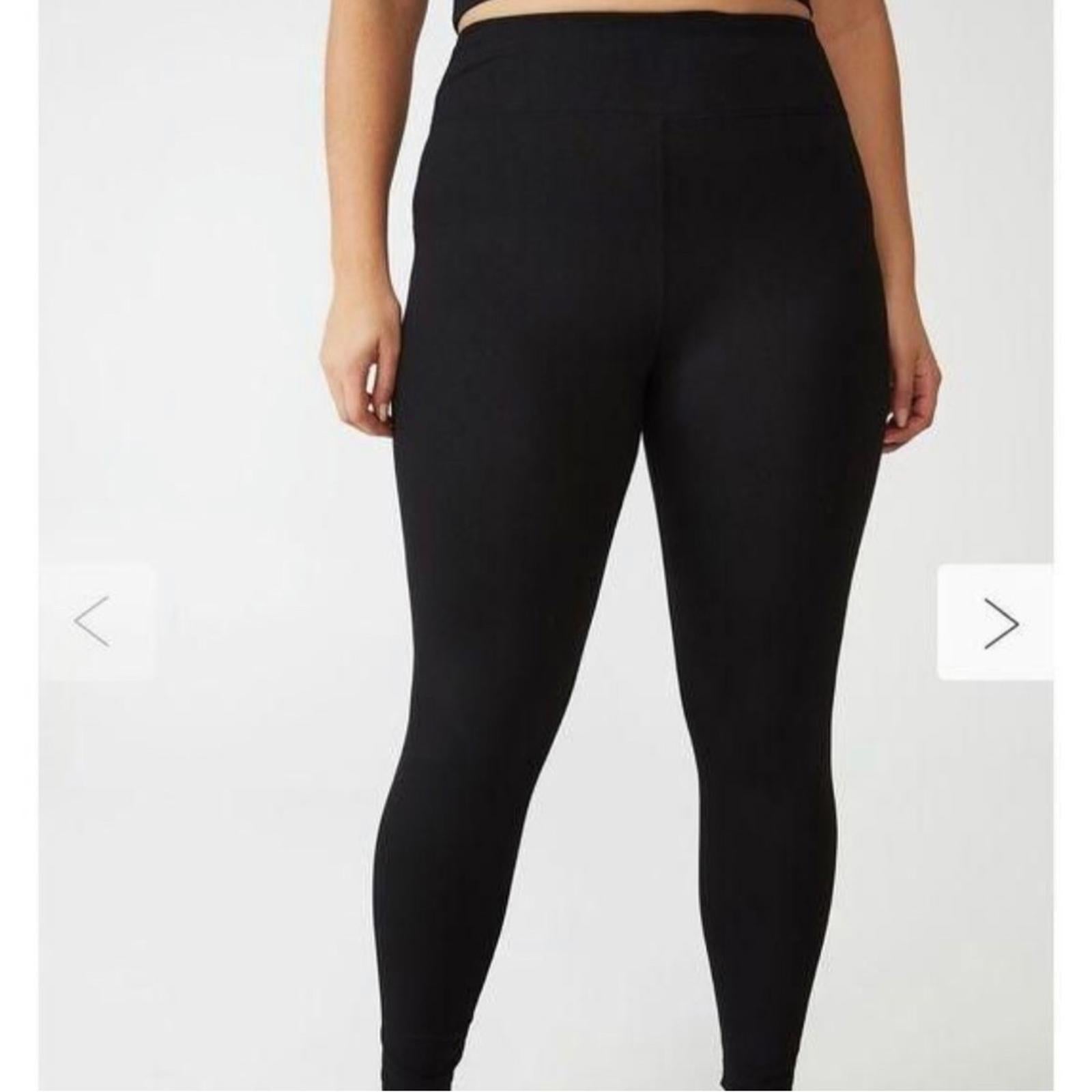 Cotton:On Curve Ultra Soft Cross Over Full Length Tight in Black US Size 14 NWT