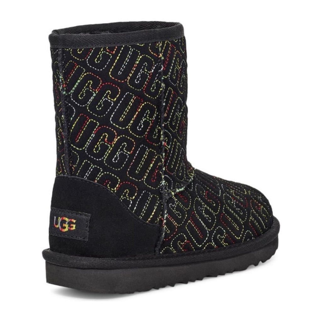 UGG Kid’s Classic II Graphic Stitch Wool-Lined Boots, Toddler Size 2, NEW