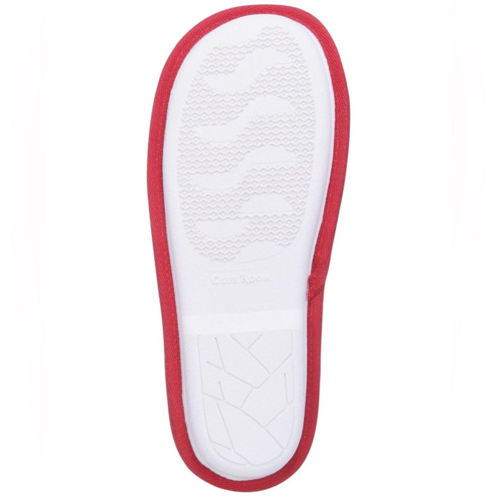 Club Room Mens Flannel Plaid Slide Slippers, (Red, Medium) Size 8-9 New in Box