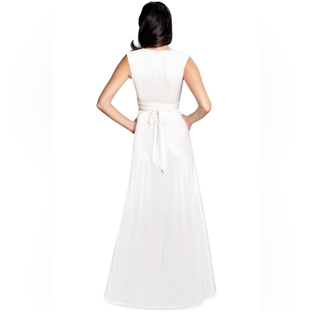 Dress the Population Krista Plunge Neck Side Slit Gown, NWT, Size XXL