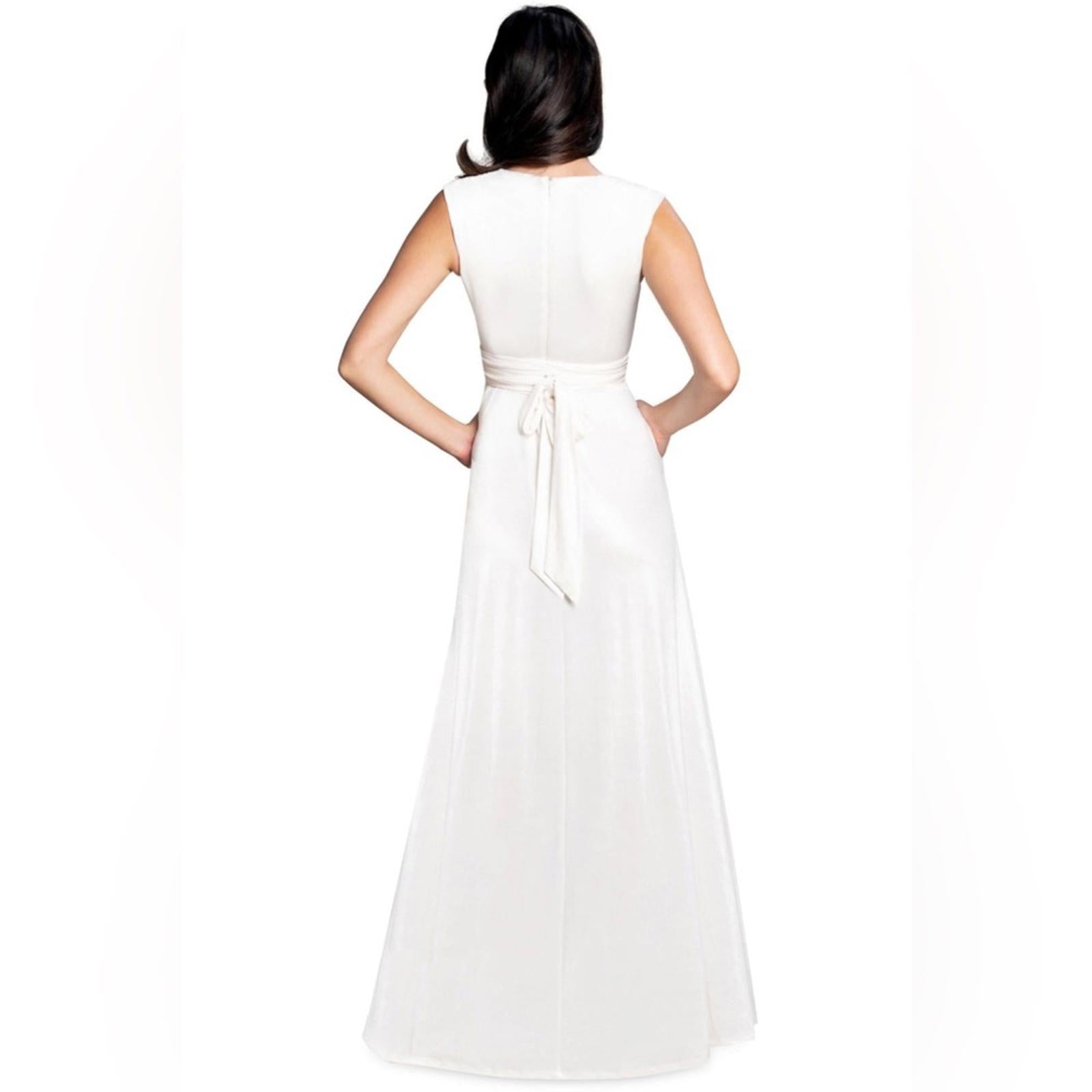 Dress the Population Krista Plunge Neck Side Slit Gown, NWT, Size XXL