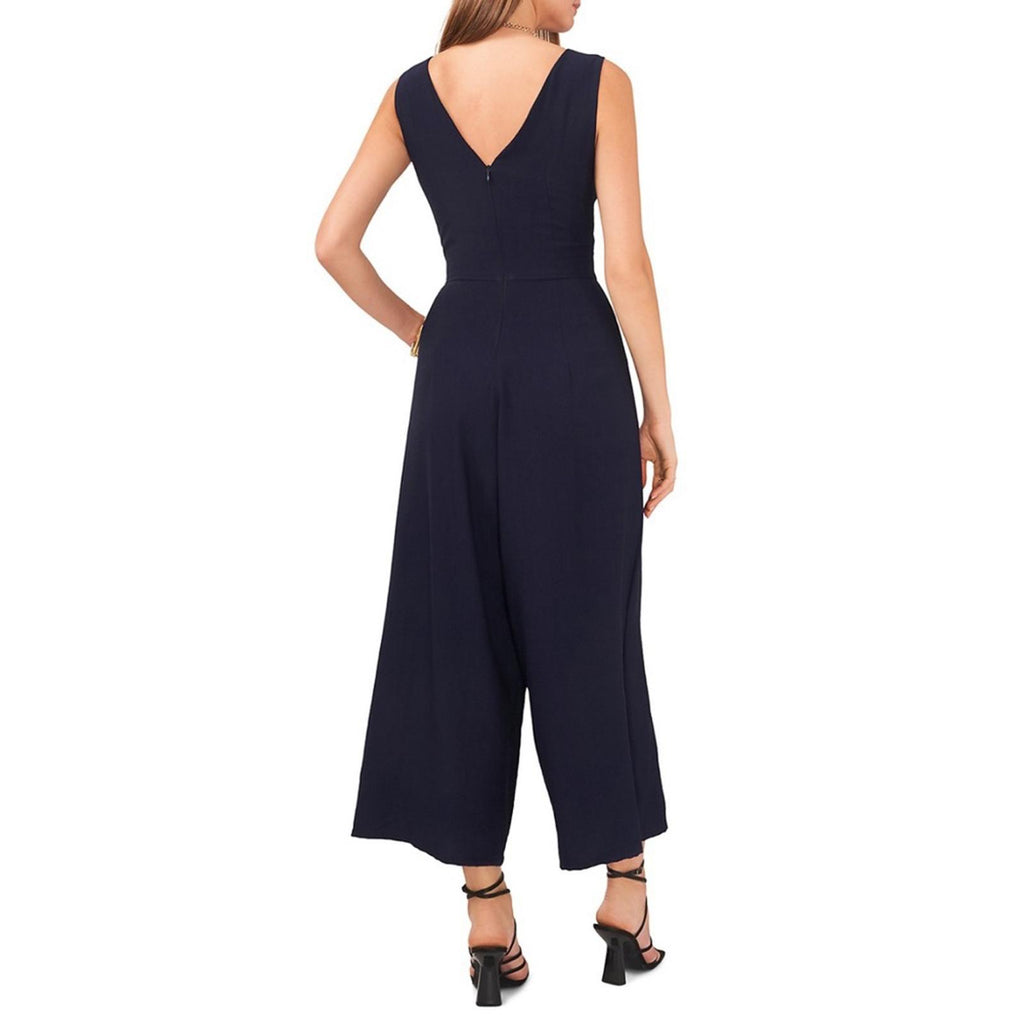 Vince Camuto V-Neck Front Tie Jumpsuit, Classic Navy New with Tag Retail $109